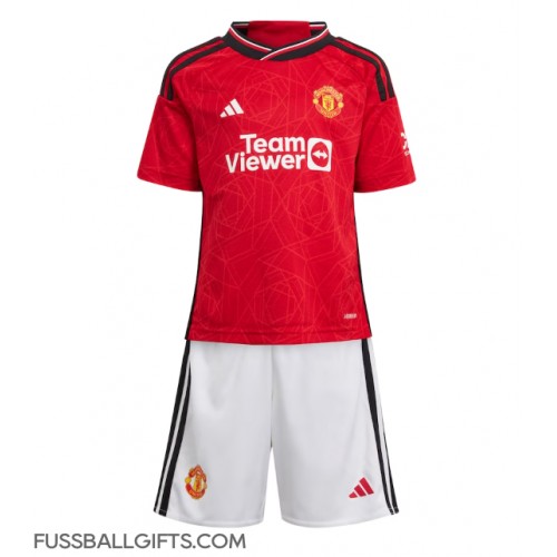 Manchester United Fußballbekleidung Heimtrikot Kinder 2023-24 Kurzarm (+ kurze hosen)